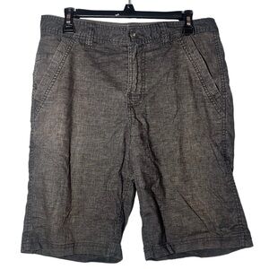 Prana Breathe Shorts Men’s 30 (Actual 32) Gray Hemp Hiking Shorts 11” Inseam